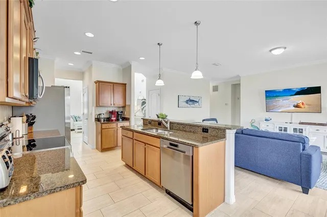 a view of entryway and hall with a couch