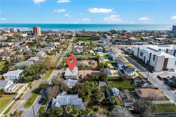 an aerial view of a city