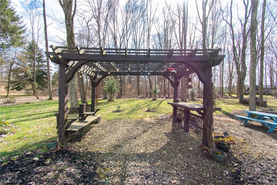 8089 Thomas Road Lisbon, OH 44432 - Photo 40 of 46 View of yard featuring a pergola
