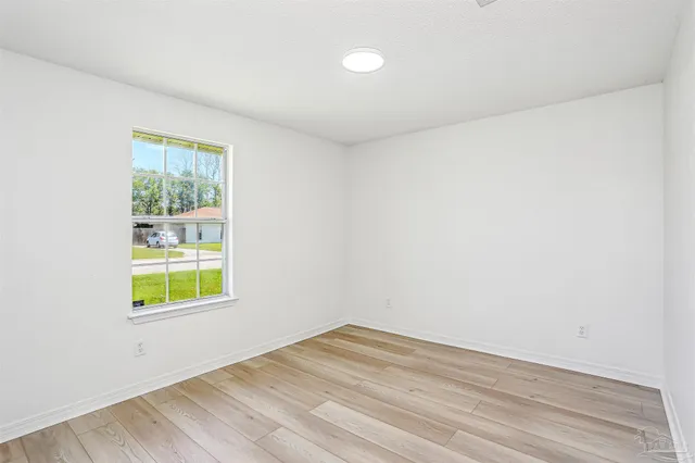 an empty room with a window