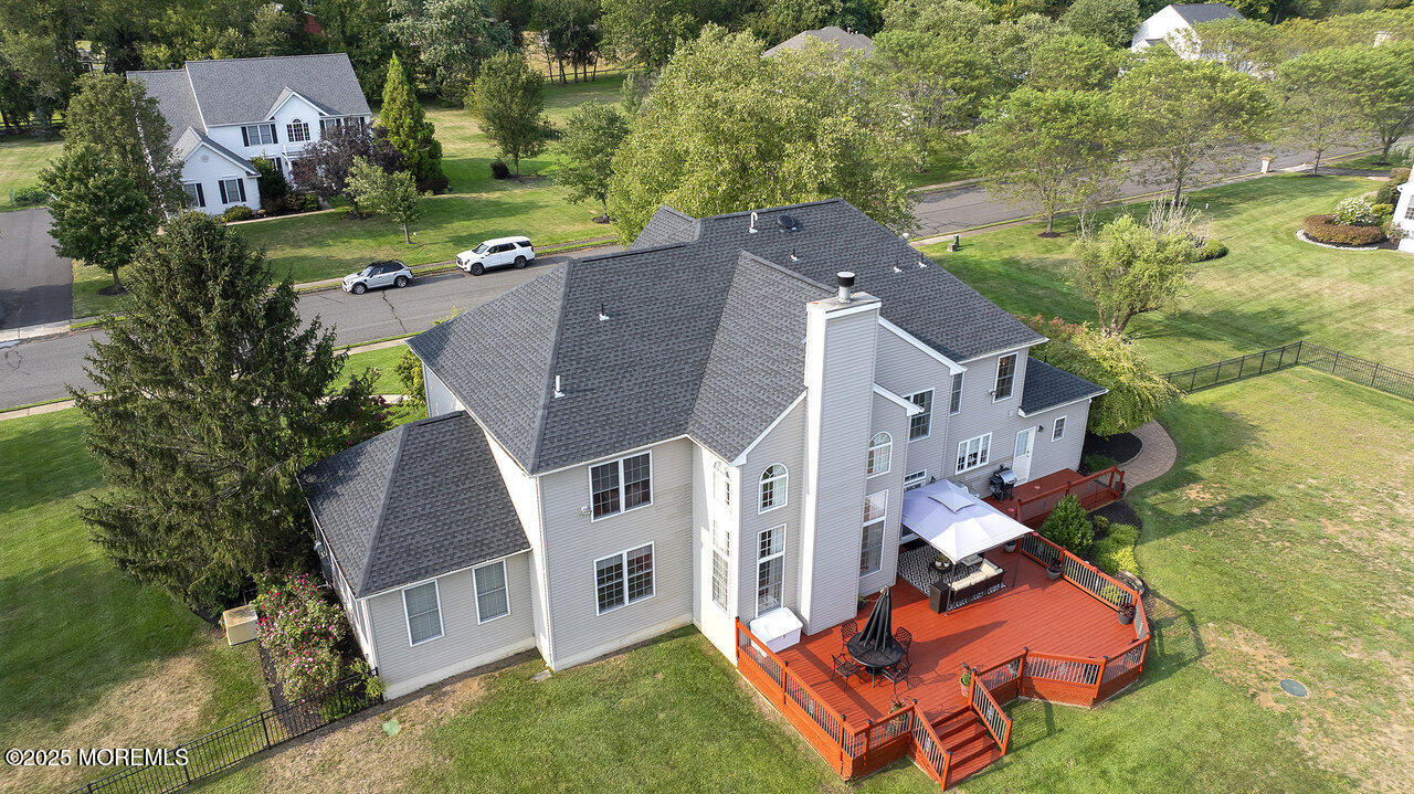 11 Victoria Court Cream Ridge, NJ 08514 - Photo 59 of 67 an aerial view of a house with a yard and pool