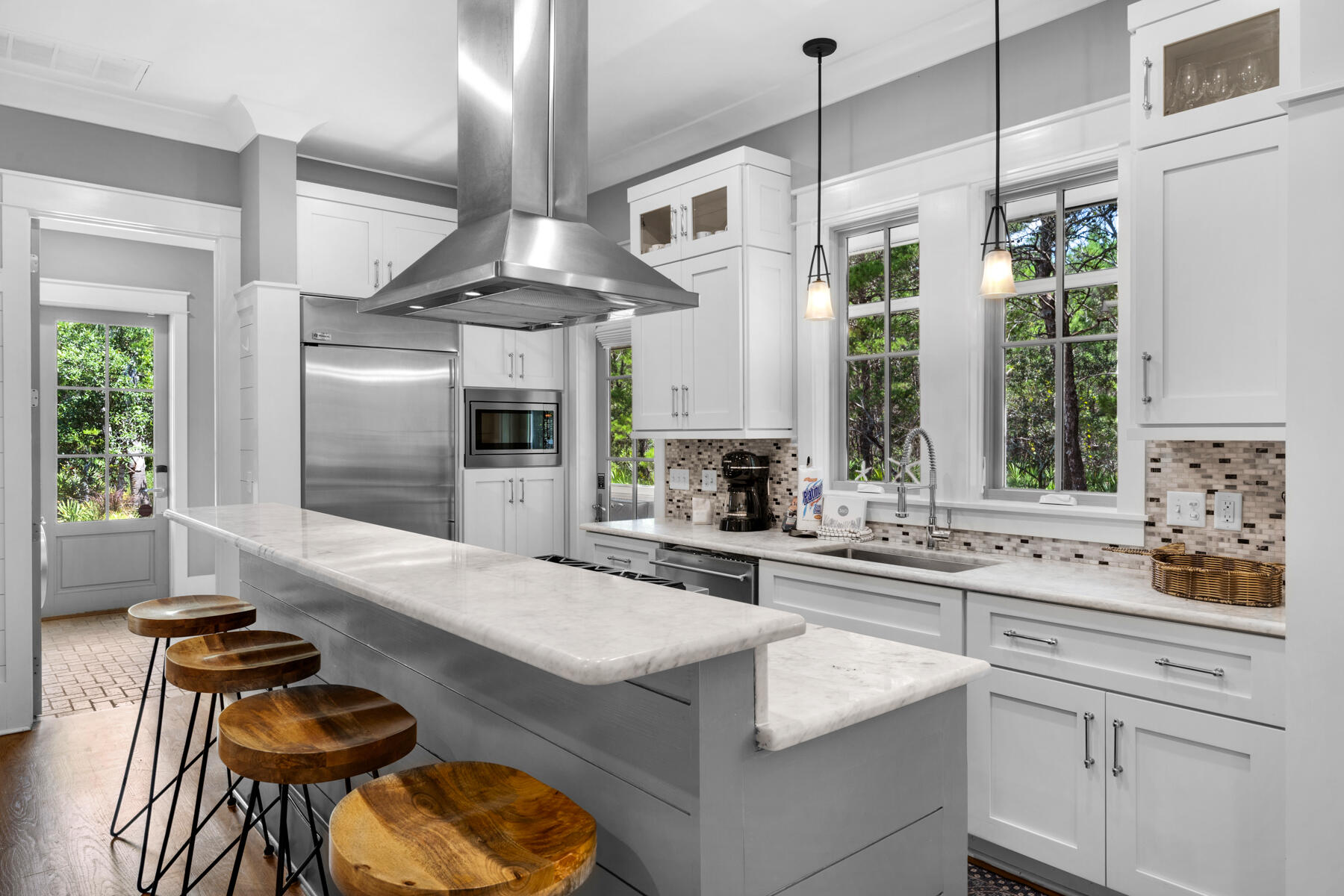 87 Salt Box Lane West Inlet Beach, FL 32461 - Photo 22 of 122 a kitchen with stainless steel appliances granite countertop a stove and a sink