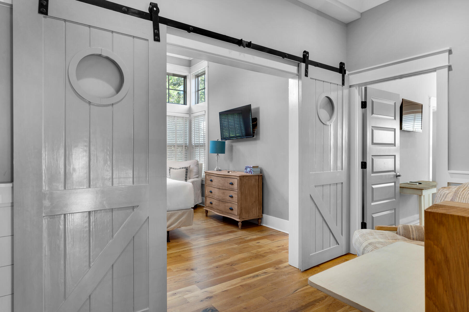 87 Salt Box Lane West Inlet Beach, FL 32461 - Photo 33 of 122 a living room with furniture and a flat screen tv