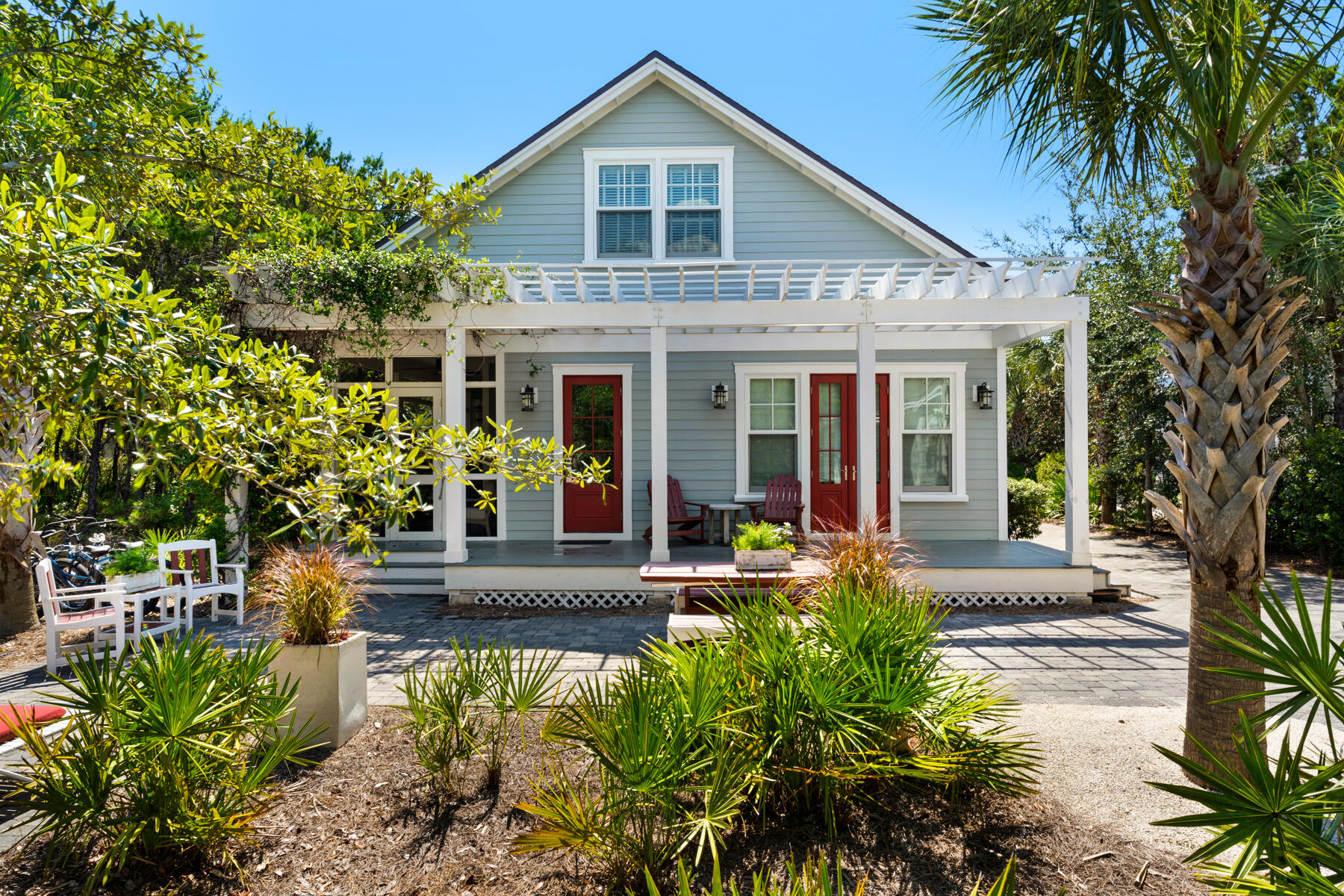 87 Salt Box Lane West Inlet Beach, FL 32461 - Photo 55 of 122 a front view of a house with garden