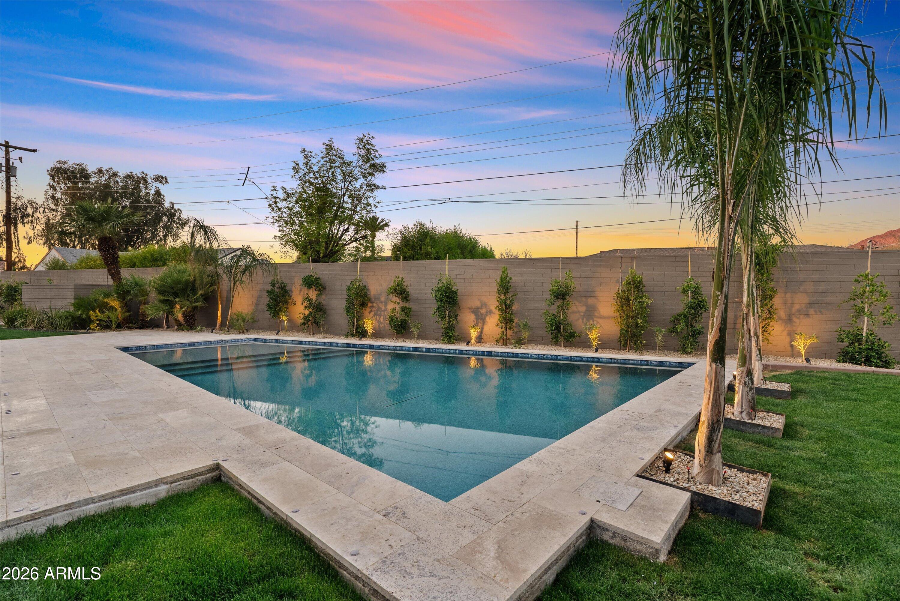 4610 East Flower Street Phoenix, AZ 85018 - Photo 37 of 41 Rear of Home - Pool Views