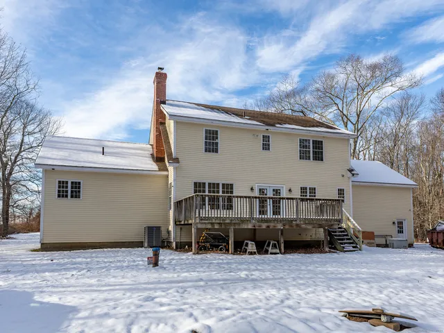 a view of a house with a deck