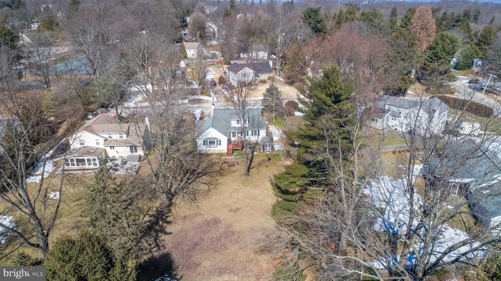 576 Brinton Road Wayne, PA 19087 - Photo 15 of 30 Aerial view of large backyard