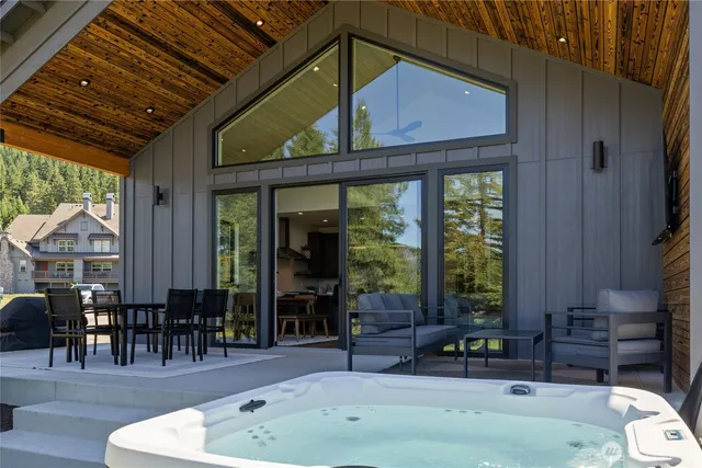 a outdoor space with furniture