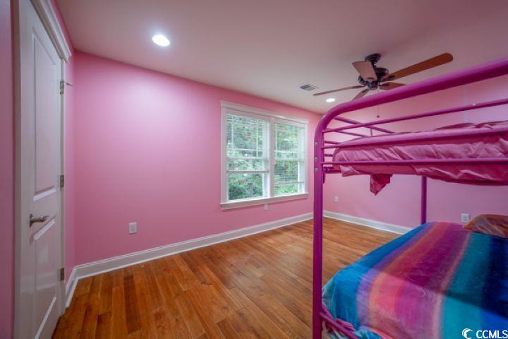 936 Oak Ridge Place Myrtle Beach, SC 29572 - Photo 28 of 36 Bedroom with wood finished floors, ceiling fan, and recessed lighting