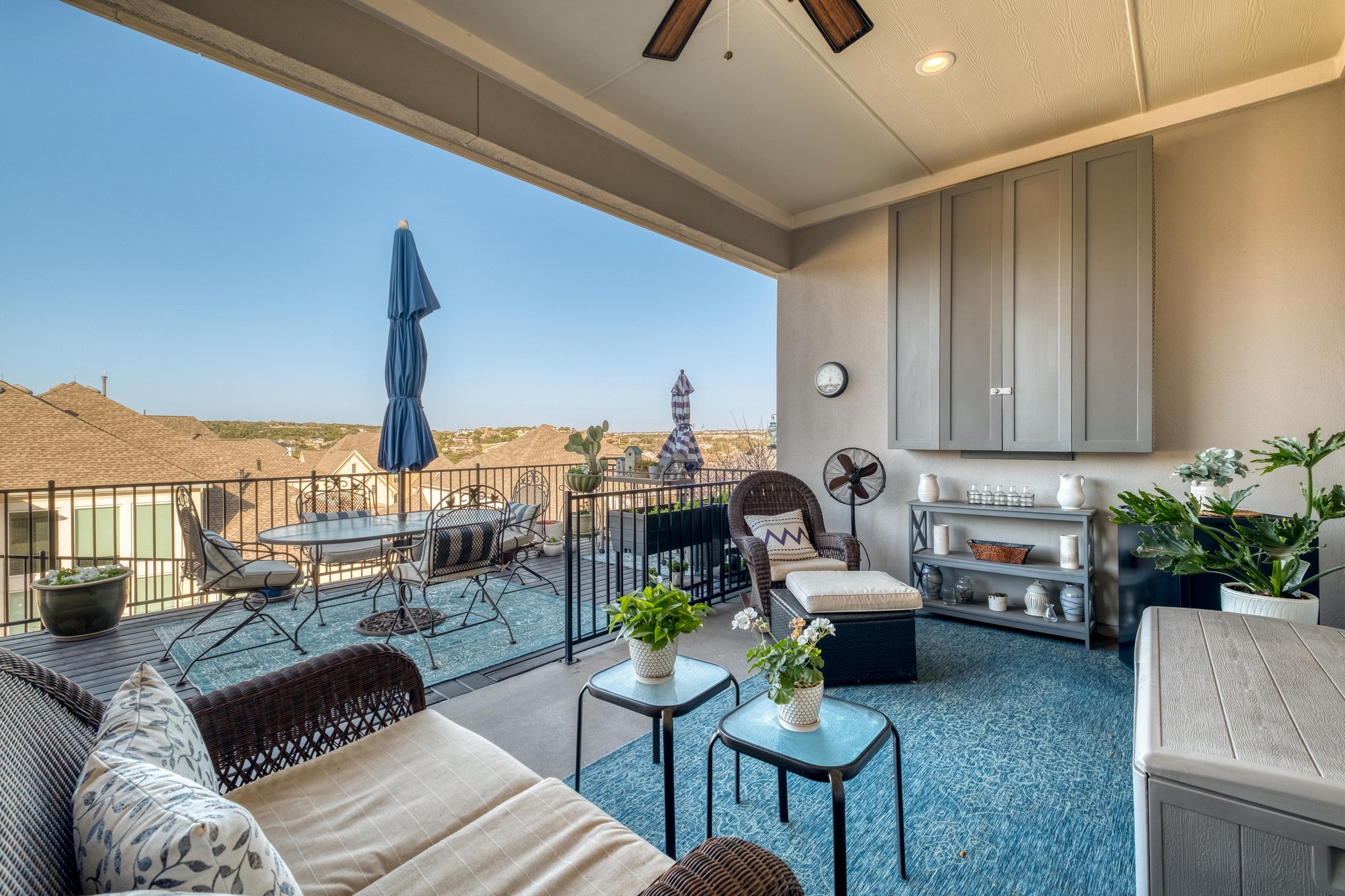 3204 Venezia View Leander, TX 78641 - Photo 27 of 28 View of patio / terrace with ceiling fan, outdoor dining space, and an outdoor hangout area