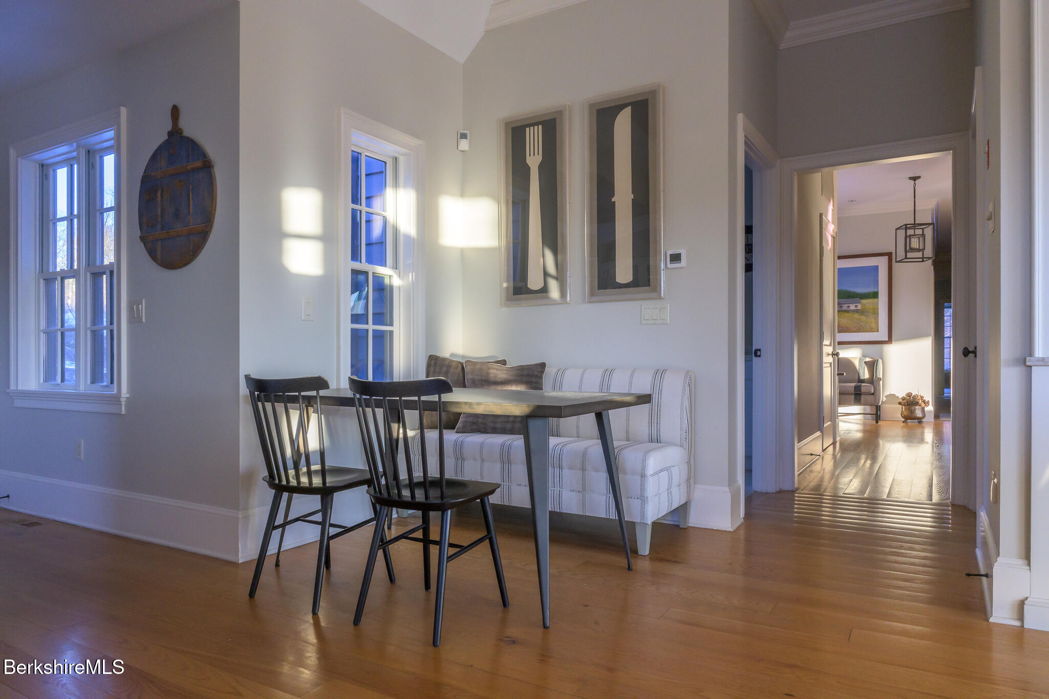 58 Round Hill Road Great Barrington, MA 01230 - Photo 27 of 79 a view of a dining room with furniture and wooden floor