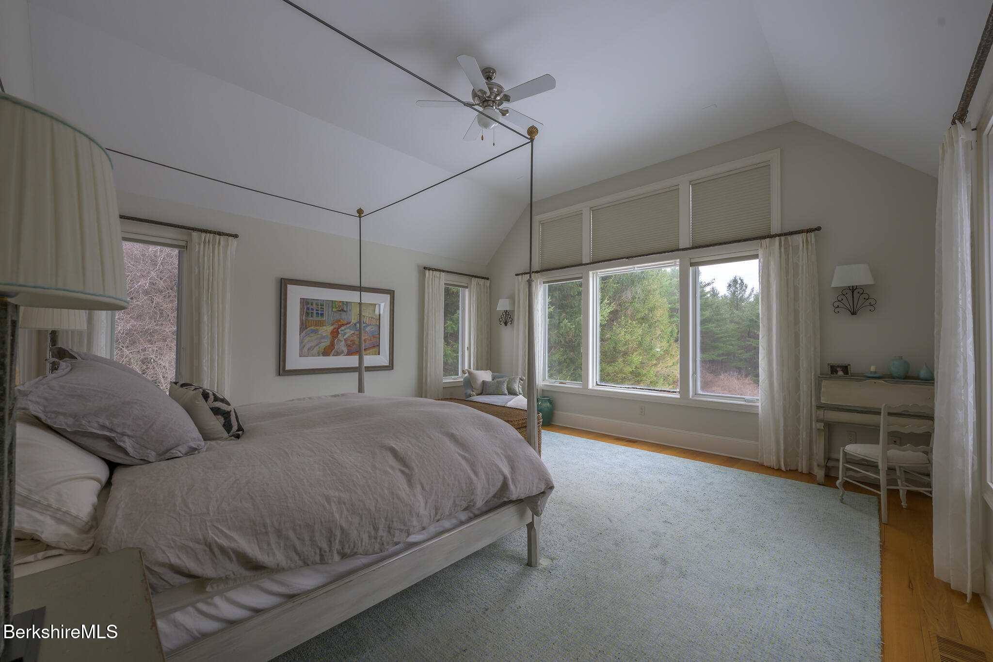 58 Round Hill Road Great Barrington, MA 01230 - Photo 34 of 79 a bedroom with a large bed and a large window