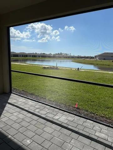 a view of an outdoor space and a lake view