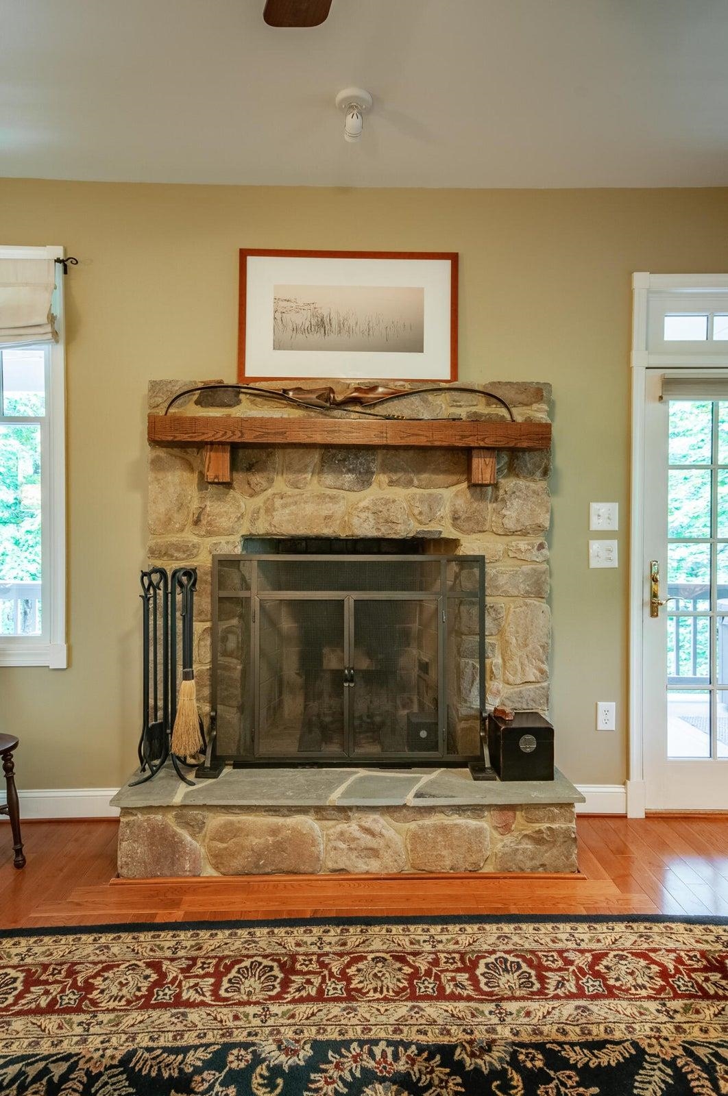 151 Stonebrook Road Amherst, VA 24521 - Photo 44 of 74 One of 3 interior wood-burning fireplaces.