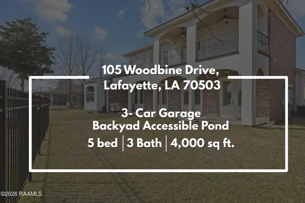 $625,000 | 105 Woodbine Drive, Lafayette, LA 70503