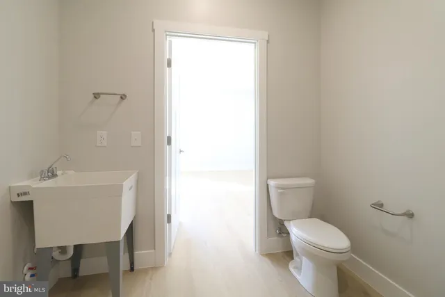 a view of a bedroom with closet area