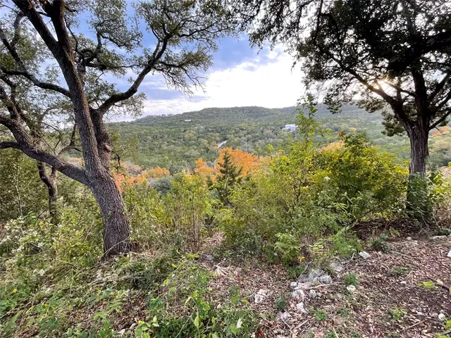 a view of mountain view with lots of trees
