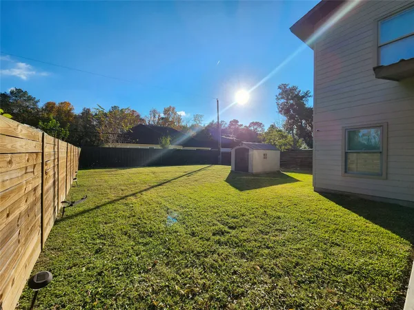 a view of an outdoor space and a yard