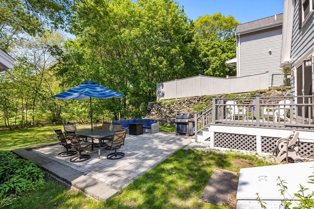 80 Baxter Street Melrose, MA 02176 - Photo 19 of 23 a view of backyard with outdoor seating and green space