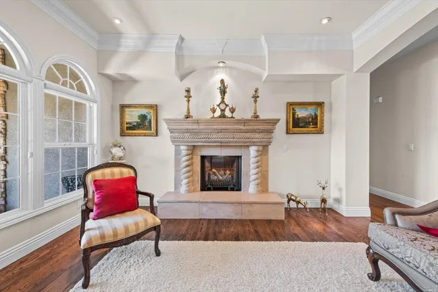 a kitchen with a sink and a large window