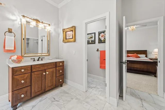 a view of a backyard with a patio and fire pit