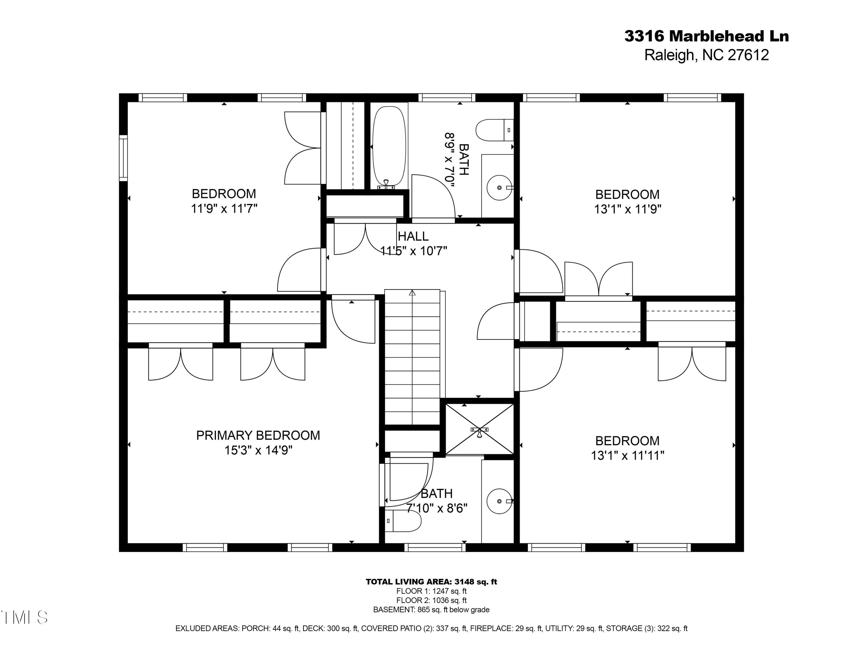 3316 Marblehead Lane Raleigh, NC 27612 - Photo 53 of 54 3-Second Floor