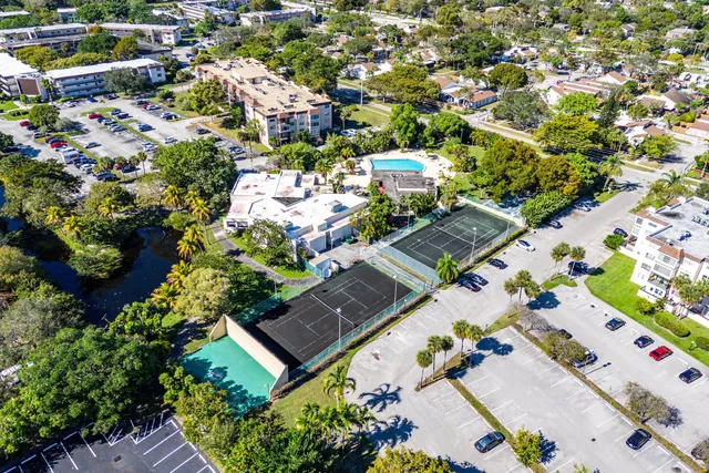 an aerial view of a city