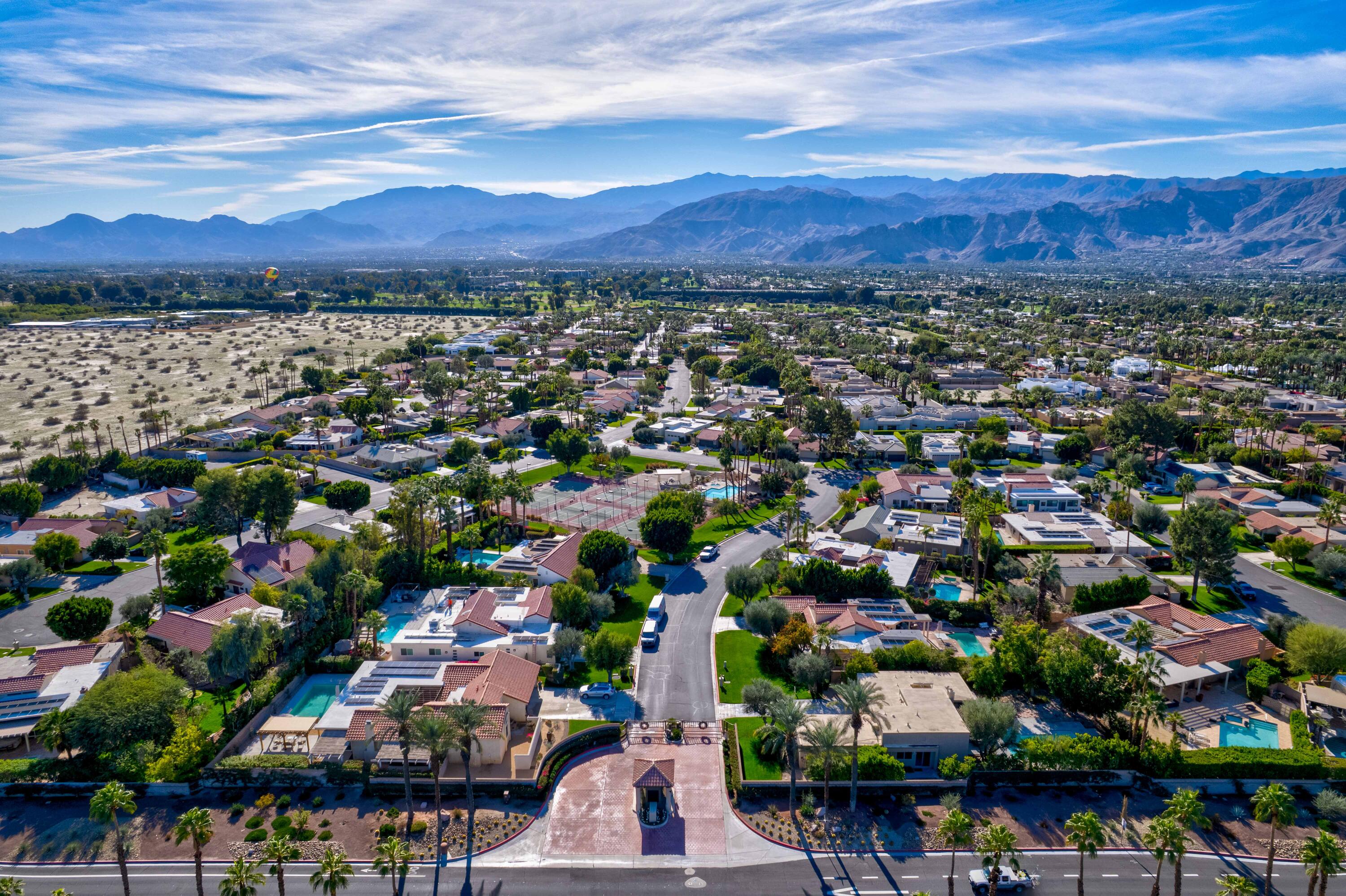 53 San Simeon Place Rancho Mirage, CA 92270 - Photo 29 of 30 a view of a city with lots of flowers