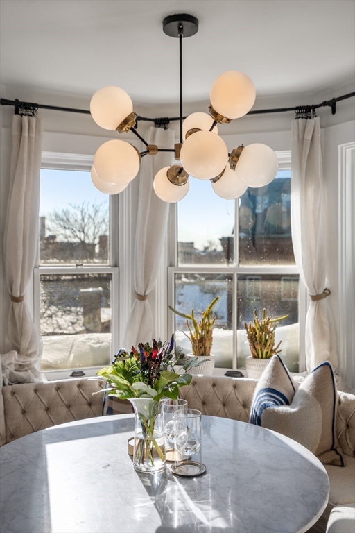 13 Upton Street, Unit 6 Boston, MA 02118 - Photo 22 of 27 a dining room with furniture and a large window