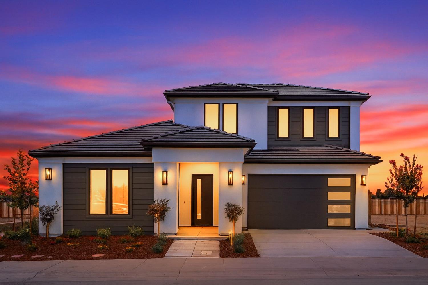 a front view of a house