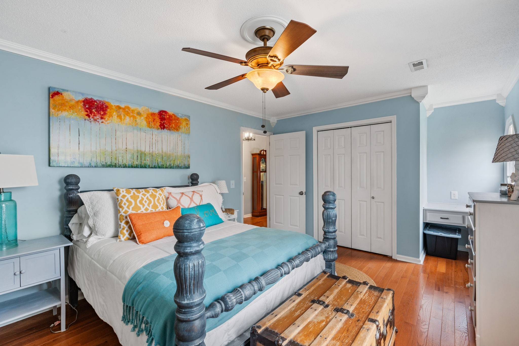 401 Bluegrass Court Lebanon, TN 37090 - Photo 25 of 51 a bedroom with a bed and wooden floor