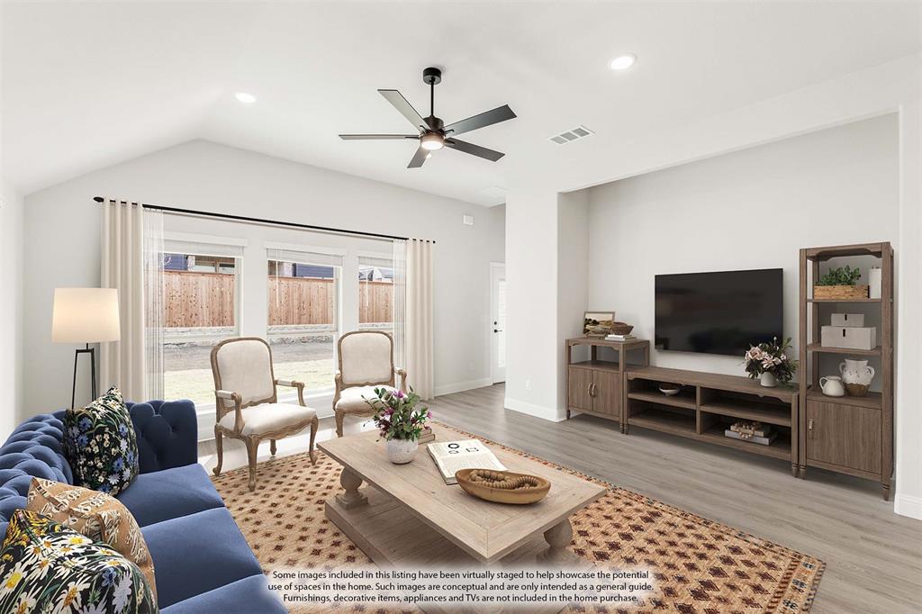 14505 Lovelace Street Pilot Point, TX 76258 - Photo 19 of 37 a living room with furniture and a flat screen tv
