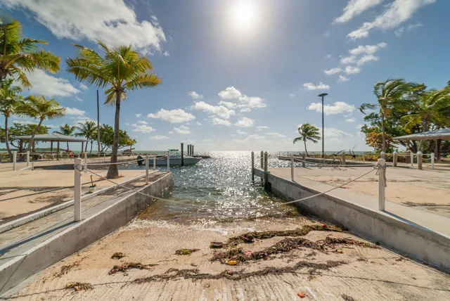 a view of a lake with a mountain in the background