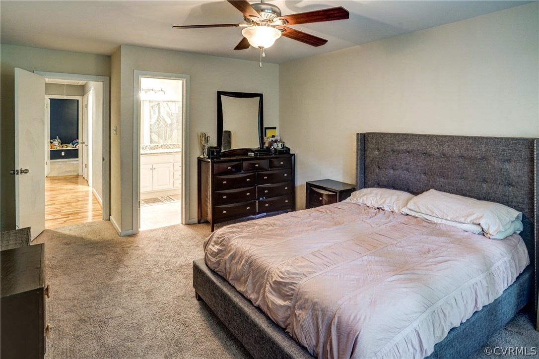 2909 Cove Ridge Trace Midlothian, VA 23112 - Photo 12 of 18 Primary bedroom view with ceiling fan w/light