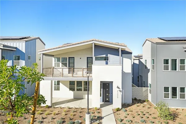 a front view of a house