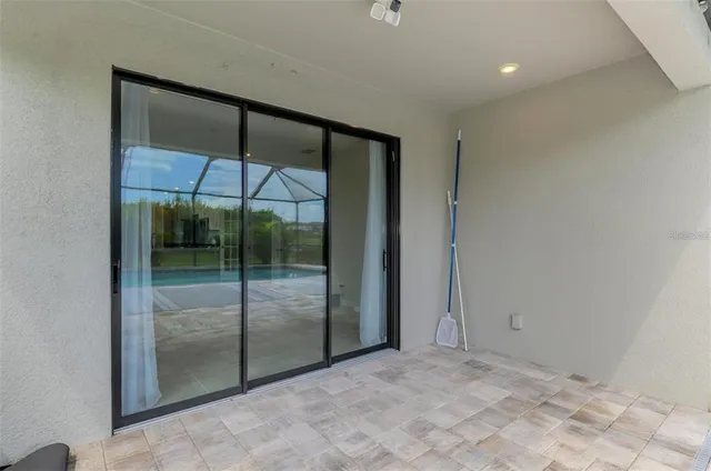 a backyard of a house with lots of green space and garden view