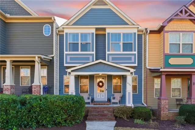 a front view of a house