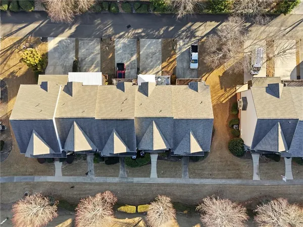 an aerial view of multiple house
