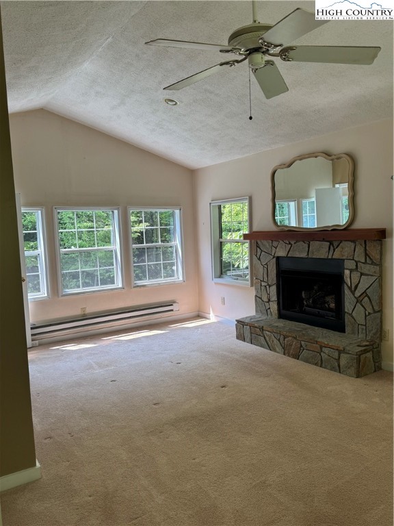 232 Cole Hollow Road Newland, NC 28657 - Photo 23 of 31 an empty room with a fireplace and windows