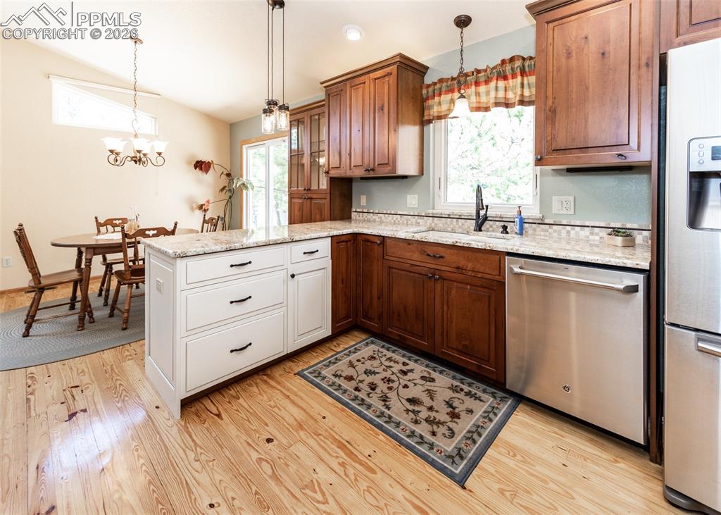 2602 Southpark Road Florissant, CO 80816 - Photo 21 of 50 View of kitchen into the dining room.