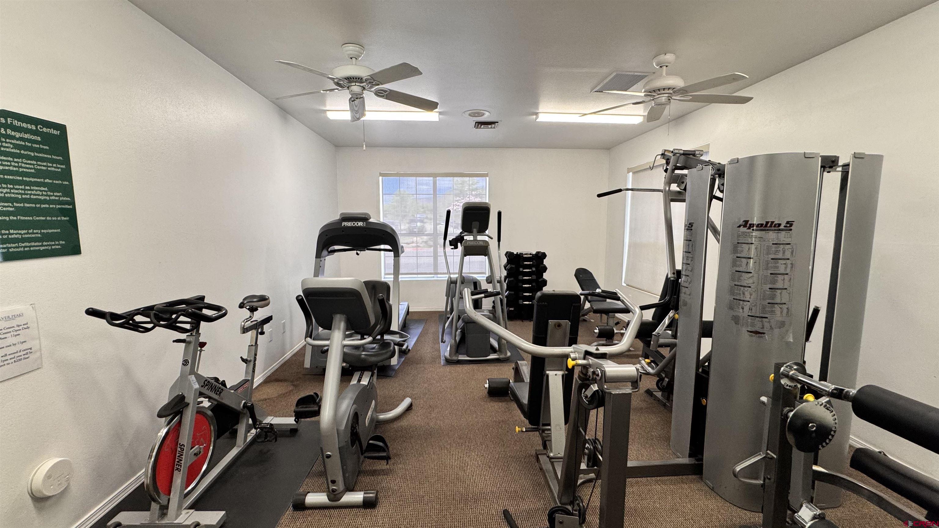 1100 Goeglein Gulch Road, Unit 204 Durango, CO 81301 - Photo 36 of 42 a view of a room with gym equipment