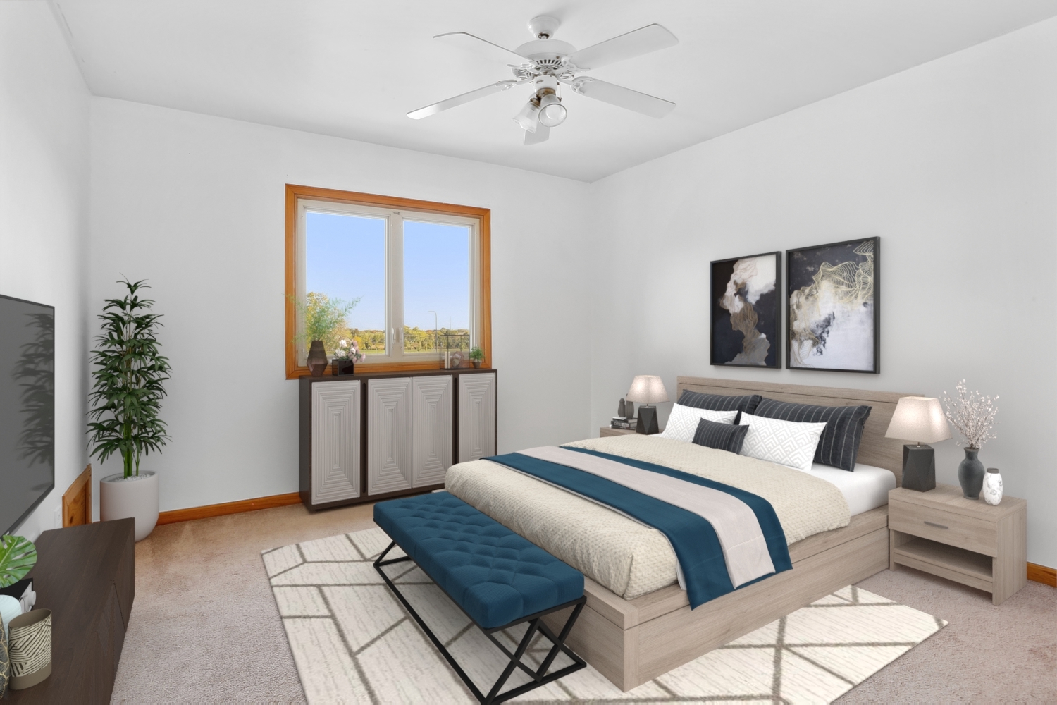 10646 Halligan Way Mokena, IL 60448 - Photo 22 of 28 a bedroom with a large bed and a chandelier