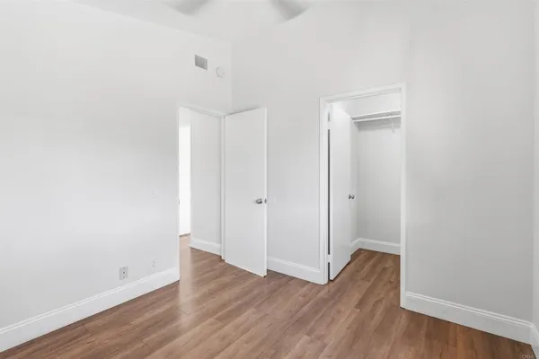 an outdoor space with seating area