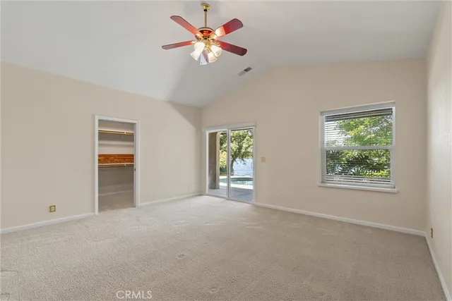 a view of a room with an empty space