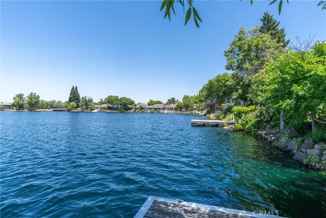 a view of lake and mountain