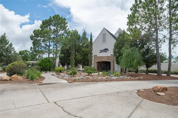 a view of outdoor space yard and fountain