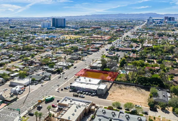 an aerial view of a city