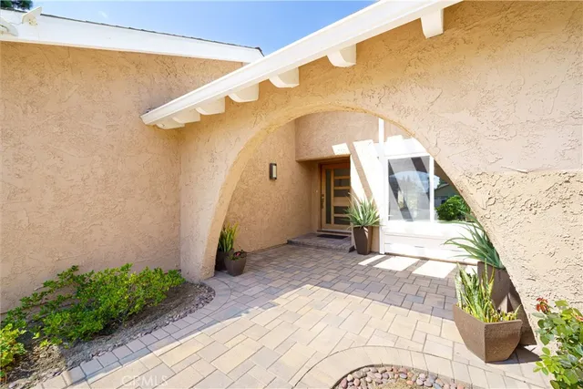 a view of a glass door with a glass door