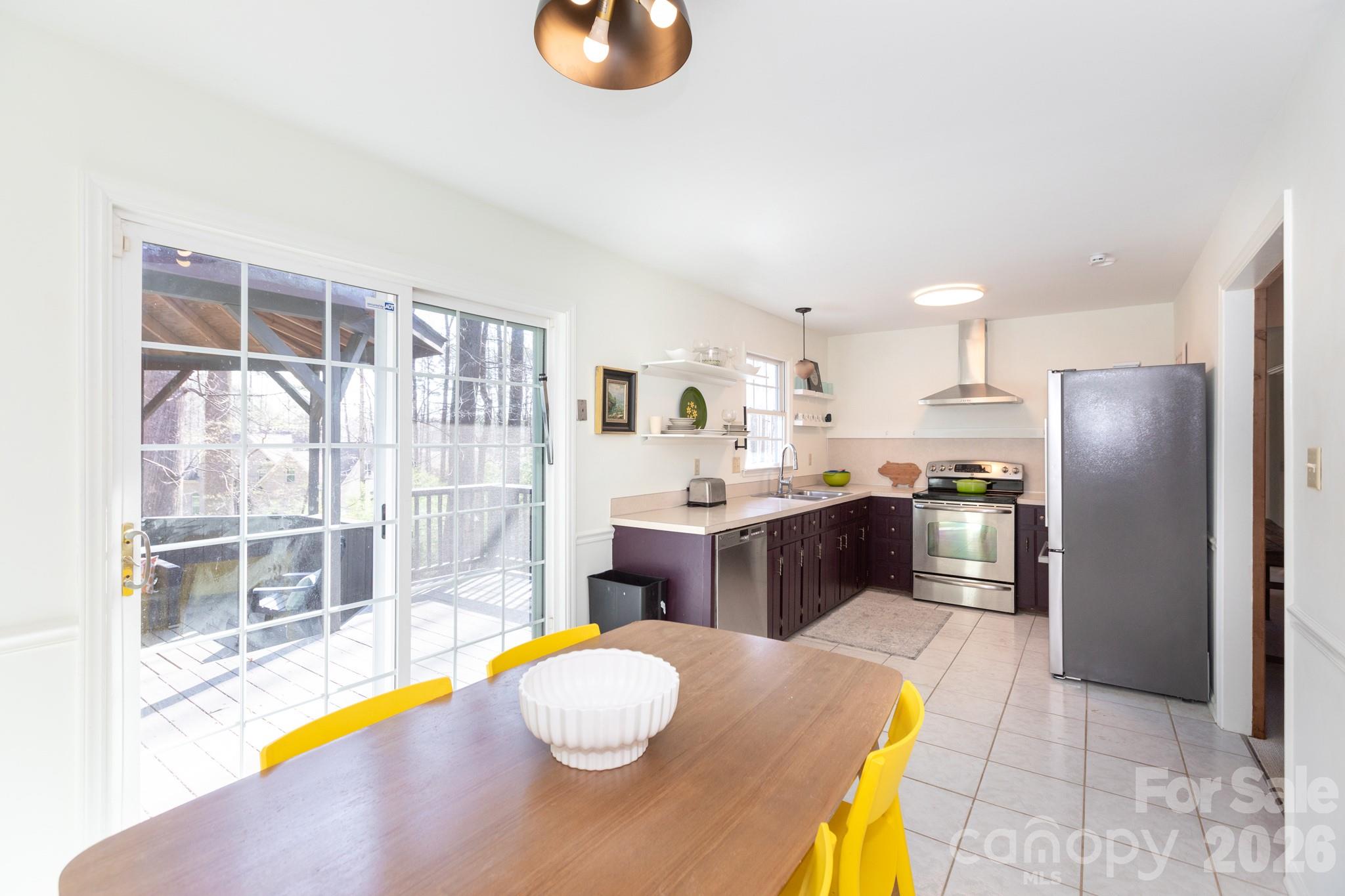 7423 Kuck Road Mint Hill, NC 28227 - Photo 9 of 31 a kitchen with stainless steel appliances a refrigerator and a stove top oven
