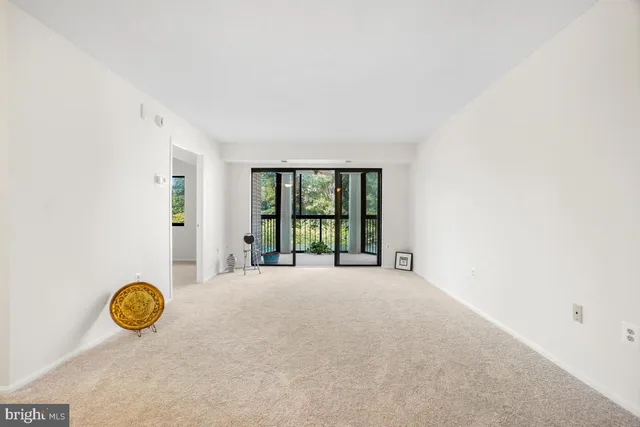 an empty room with window